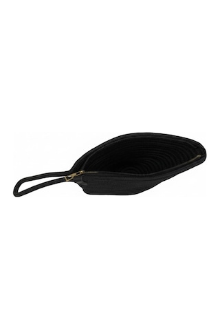 Efw Rome Handmade Hasır Clutch Çanta Siyah
