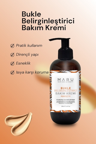 Maru Kıvırcık Saçlar Için Bukle Belirginleştirici Kremi 250 ML