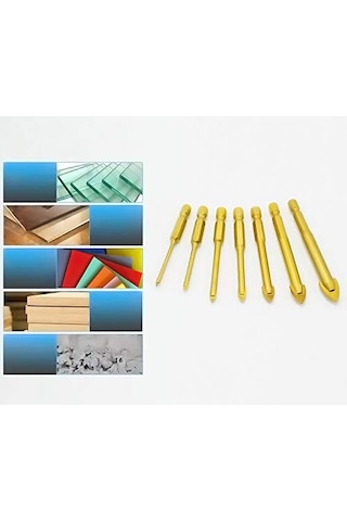 Cam Matkap Ucu Seti, 3 12 Mm, 7 Adet, Tungsten Sert Metal