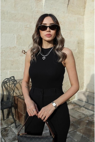 Refox Siyah Halter Yaka Fitilli Atlet