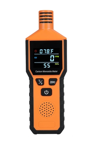 Symbee Co801 Portatif Karbon Monoksit Testeri - Isı Ve Nem Ölçer, Ev/outdoor/karavan Uygun, 75db Alarm, Turuncu Pil Yok