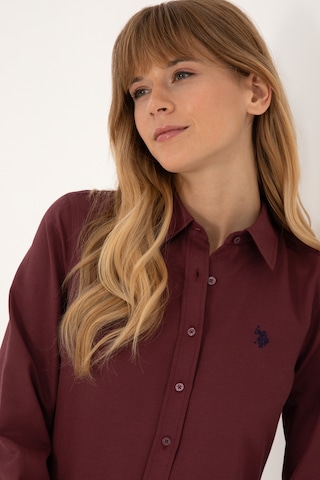 U.S. Polo Assn. Kadın Bordo Uzun Kollu Basic Gömlek 50316711-VR177