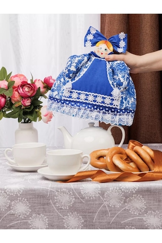 Rukavica Demlik İçin Baha, Sürahi İçin Kapak / Hanım Demlik Halkası 203856636 Mavi