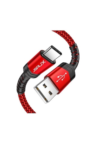 Jsaux Premium Serisi Cc0011 3.1a 2 Metre Type-c Hızlı Şarj Ve Data Aktarım Kablosu Örgülü Kablo Galaxy S20 S10 S9 S8 Plus Note 10 9 8,ps5 Ve Type-c Gi