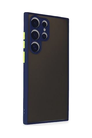 Newface - 32 - Samsung Galaxy Uyumlu S24 Ultra Kılıf Montreal Silikon Kapak - Csmo-tex - - Lacivert