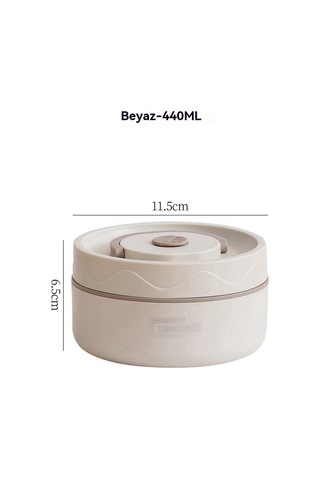 Jian Fan 304 Paslanmazçelik Yalıtımlıdğle Yemeği Kutusu 4 Katmanlıtaşın İse Öğle Yemeğikutusu Yuvarlakçok Katmanlıofisi Kapaklı Hürlübento Kutusu Beyaz