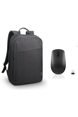 Lenovo 400 Kablosuz Mouse Gy50r91293 + Gx40q17225 15.6" Toploader B210 Notebook Sırt Çantası Siyah siyah