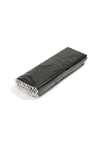 Kağıt Pipet Siyah Sargısız 6x195 Mm 50'li Kutulu 50 Adet 50