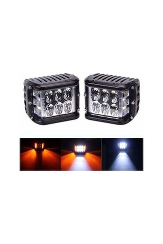 2 Adet Kaput Üstü Offroad Projektör Sis Çalışma Lambası 12 Ledli 36 Watt