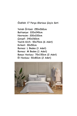 Özdilek 17 Parça -glorious Gri- Çeyiz Seti