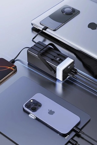 Acil Durum Kamp Bataryası Günlük Kullanım Taşınabilir Batarya 60000 Mah Trm-1061 Siyah 22,5w Çok Renkli
