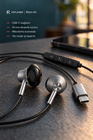 Ytl-12 Ritym Air Usb-c Mikrofonlu Kablolu Kulaklık, Yarı Kulak İçi, Dahili Dac, Kumandalı, 1,2 M - Siyah Diğer Ytl-12 Ritym Air Usb-c Mikrofonlu Kablolu Kulaklık, Yarı Kulak İçi, Dahili Dac, Kumandalı, 1,2 M - Siyah Diğer