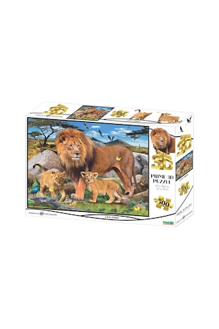 Prime 3d - Aslan Ailesi 500 Parça Yetişkin Puzzle 10161