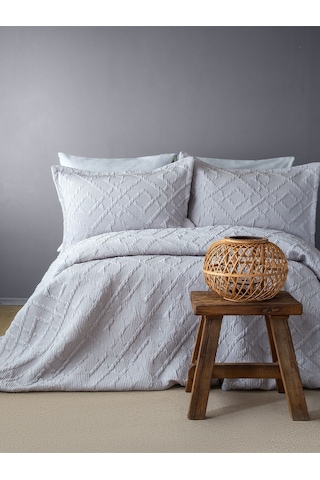 Bedline Tek Yatak Örtüsü Çift Kişilik Zen Gri 230x240 Cm Gri