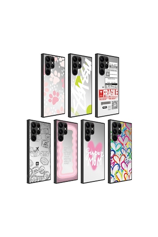 Zore Galaxy S23 Ultra Uyumlu Aynalı Desenli Kamera Korumalı Parlak Msra Mirror Kılıf-süper Anne Süper Anne