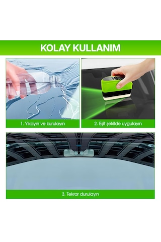 Araç Camı Yağ Filmi Temizleme Süngeri 150 Ml Buğu Önleyici, Yağmur Kaydırıcı, Cam Ve Ayna Temizleyici, Kuş Pisliği Ve Böcek Kalıntısı Giderici