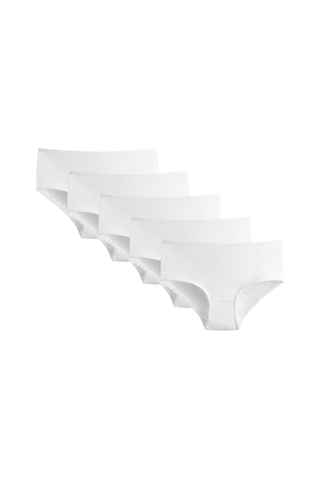 5'li Büyük Beden Kadın Külot 2571 Beyaz