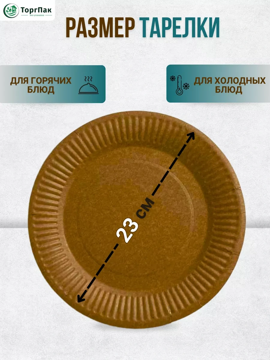 Euecopack 23 Cm Kağıt Tek Kullanımlık Tabaklar, 50 Adet 224498441 100 adet