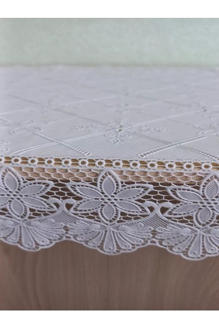 Stylishlook Dantel Ajurlu Pvc Peçete 50x150 Cm 213786549 Beyaz