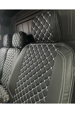 Peugeot Partner Panelvan Uyumlu Araca Özel Deri Oto Koltuk Kılıfı