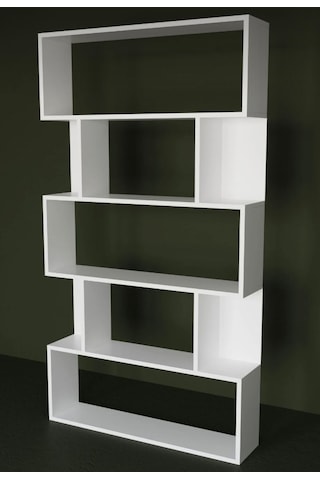 Venfa %100 Mdf Beyaz 6 Raflı Kitaplık