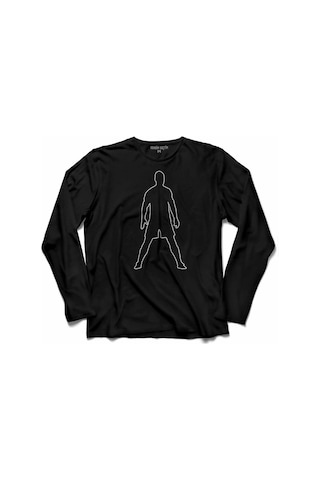 Cristiano Ronaldo Cr7 Juventus Forma Altın Top 3 Uzun Kollu Tişört Baskılı Çocuk T-shirt 001