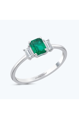 Altınbaş Pırlanta Zümrüt Emerald Kesim Yüzük Mkm109z-14k