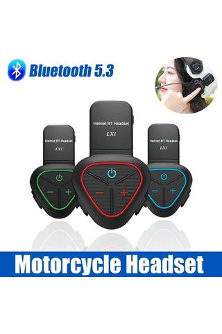 Motosiklet Kask Taşınabilir Su Geçirmez Hands-free Sürücü Kulaklık Bluetooth 5.3 Kırmızı