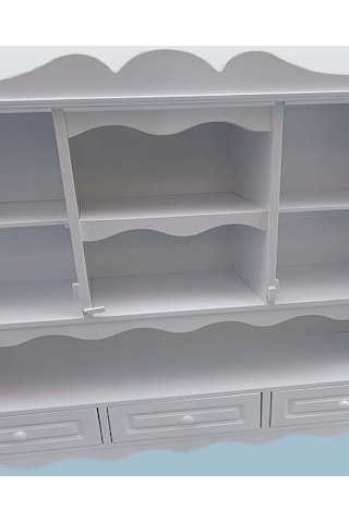 Hobi Adn 90353 Dekoratif Mutfak Dolap 3çekm Terek Mdf Parlak Beyaz Lake El Yapım