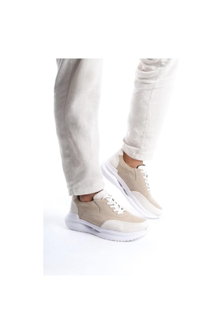 Mubiano Hakiki Deri Mbkry301-vz Erkek Vizon Sneaker & Spor Ayakkabı Vizon