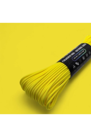 Polyester Paracord İp 4 Mm Sarı Renk 30 Metre