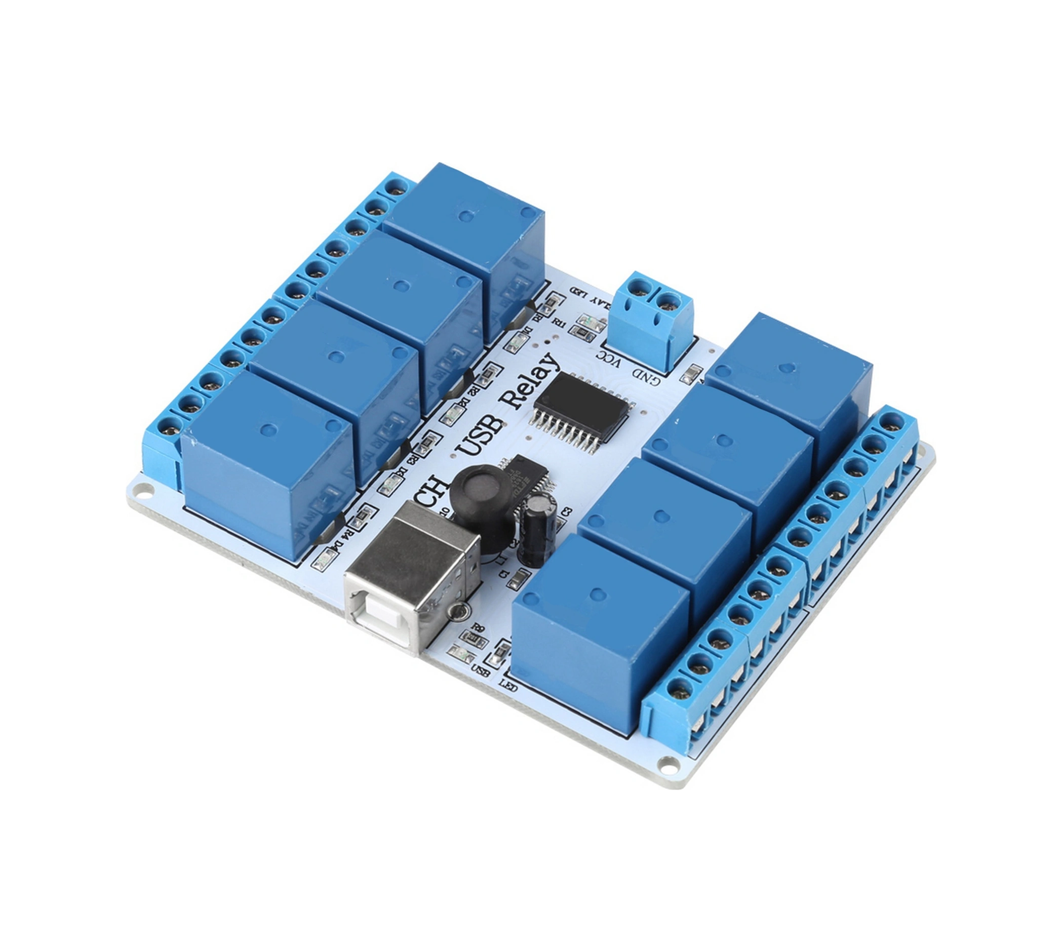 Tenfowee 12v 8 Kanal Usb Röle Kontrolcü Modülü - Bilgisayar Kontrollü, Yüksek Akım Yolları, Fr4 Pcb