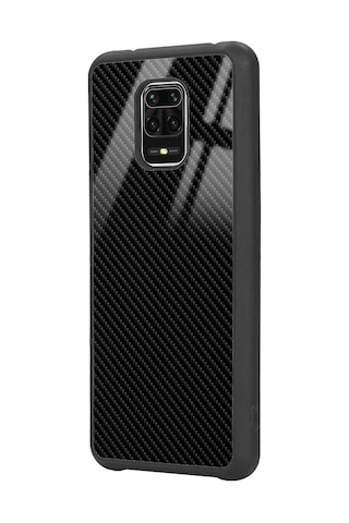 Xiaomi Redmi Note 9 Pro Carbon Tasarımlı Glossy Telefon Kılıfı Siyah