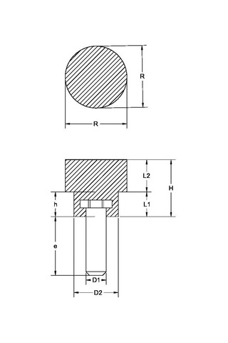 Plastik Tırtırlı Düğme Cıvatalı No:2 M5x15-30'lu Paket