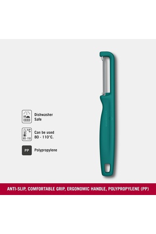 Victorinox 6.0943.4 Iota Tırtıklı Kenar Çift Taraf Yeşil Soyacak Genel