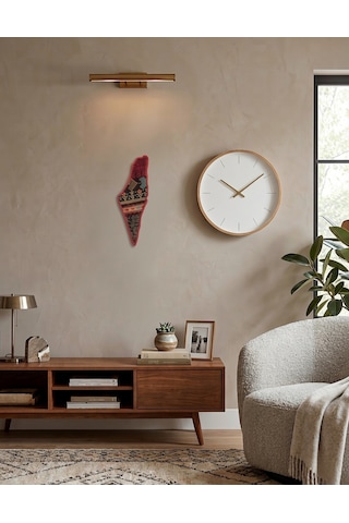 Askılı Filistin Haritası Üzrine Filistin Renkli Nakışlı Küçük Hacmi 29 Cm P00058 Diğer