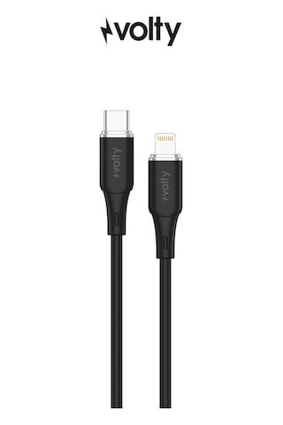 Type-c To Lightning Apple iPhone Uyumlu Şarj Kablosu 30w Pd Hızlı Şarj, 480mbps, 1.2m Siyah-v0207003