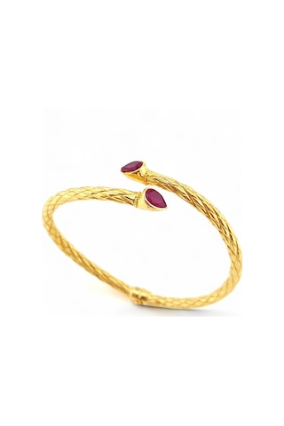 Altınbeyı 22 Ayar Altın Kelepçe Bilezik Pembe Taşlı 11.50 Gram Aby22klp003