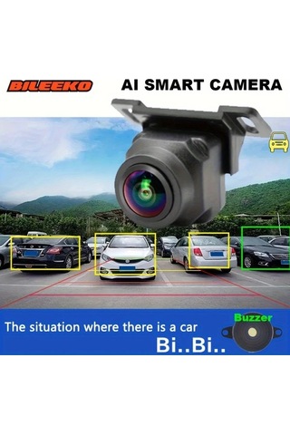 Xuweiwei Aı Smart Park Kamerası Ahd 1080p Hd Sesli Uyarı Geniş Açılı Geri Görüş Park Gözetimi Hırsızlık Önleyici Araç Güvenlik Kamerası Siyah