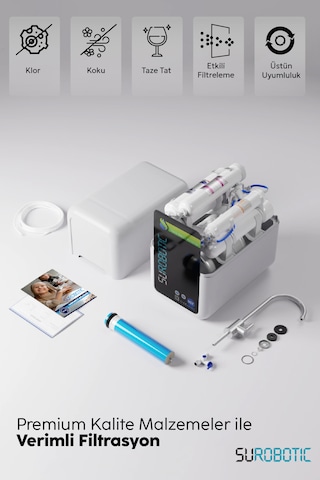 Premium Camlı Mineralli 80 Gpd Membranlı Su Arıtma Cihazı