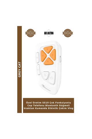 Özel Üretim Ss19 Çok Fonksiyonlu Cep Telefonu Bluetooth Düğmeli Uzaktan Kumanda Etkinlik Çekim Vlog