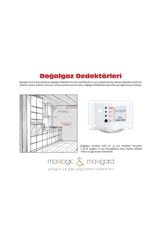 Mavigard Gdr-220m Konvansiyonel Doğalgaz Dedektörü Röle Çıkışlı