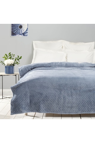 Karaca Home Alice İndigo Tek Kişilik Tomurcuk Wellsoft Battaniye