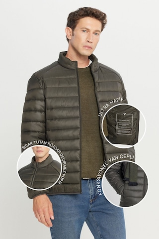 Ac&Co / Altınyıldız Classics Standart Fit Normal Kesim Dik Yaka Erkek Mont Haki