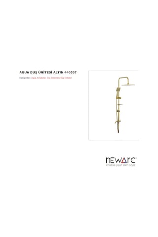 Aqua Altın Duş Ünitesi 440537 Altın