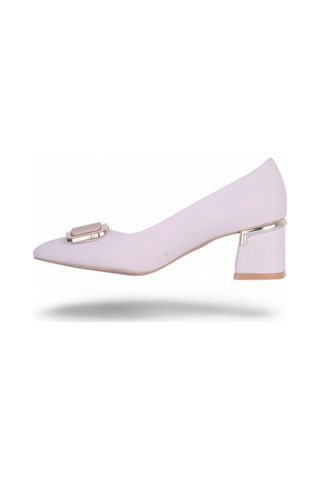 Ayakcenter Modamia 302 Krem 6 Cm Kadın Topuklu Ayakkabı Krem