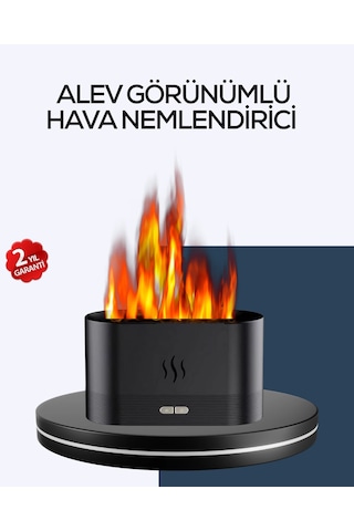 Hava Nemlendiriciler Aromatik Oda Kokusu Difüzörü Alev Tasarımlı Led Işıklı Nemlendirici