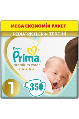 Prima Premium Care Bebek Bezi 1 Numara (2-5Kg) Yenidoğan 350 Adet