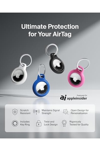 İle Kılıf Secure Holder Air Tag Için Kılıf Çizilmeye Karşı Korumalı Aksesuar 2'li Paket Diğer