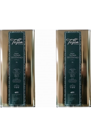 Tüzün Natural Sızma Zeytinyağı Teneke 2 x 5 L